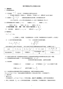 高中物理会考(学业水平考试)公式及知识点总结(呕心沥血之作-祝大家人人有A)