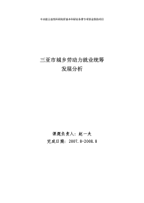 报告01三亚市全面小康监测指标预测及其远景目标展