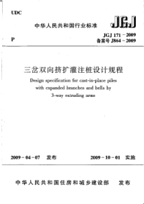 JGJ1712009三岔双向挤扩灌注桩设计规程