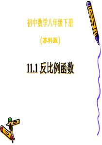 [中学联盟]江苏省连云港市东海晶都双语学校苏科版八年级数学下册课件：111反比例函数