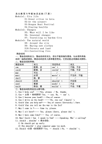 牛津版英语目录大纲六下