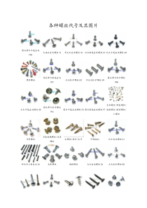 各种螺丝代号
