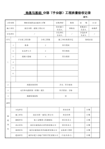 分部(子分部)工程验收记录.