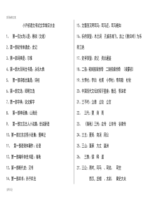 小升初语文考试文学常识大全