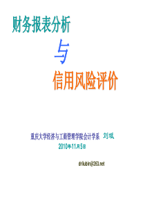 财务报表分析与信用风险评价