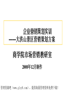 大洪山景区营销策划方案