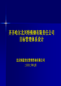 某某特殊钢公司目标管理体系设计