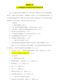 某集团公司各部门年度绩效考核目标责任书