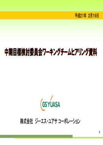 汤浅公司中期目标分析资料