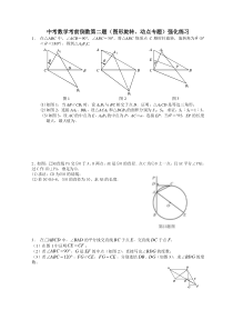 中考数学考前倒数第二题(图形旋转动点专题)强化练习