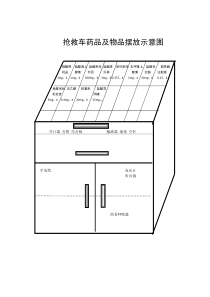 抢救车药品及物品摆放示意图