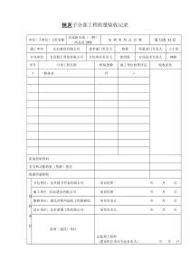 抹灰子分部分项工程质量验收记录