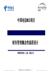 中国电信MSS项目财务管理概念性流程设计