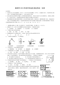 2010江苏南京中考化学试题及答案