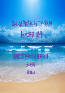 离心泵的结构与工作原理技术培训课件2016.3