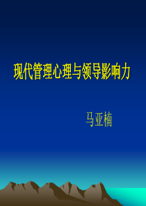 现代管理心理与领导影响力(ppt 46) 