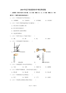 2019年辽宁省沈阳市中考化学试卷