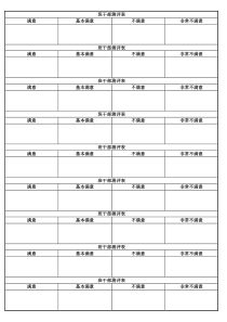 班干部测评表