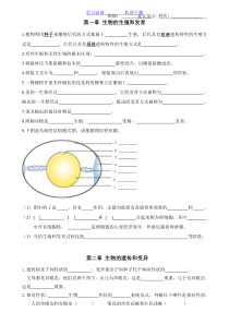 人教版八年级生物下册核心知识点填空