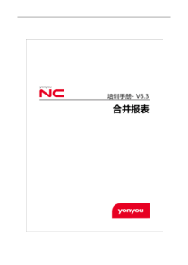 用友NC63培训手册-合并报表