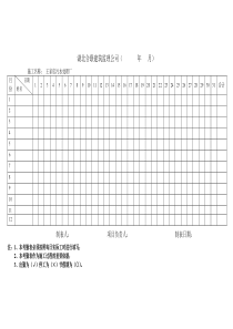 监理考勤表