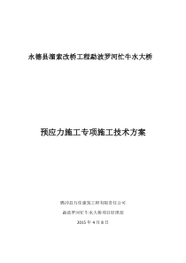 预应力专项施工技术方案