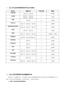 北京高中物理近三年高考物理学科考点分布及复习