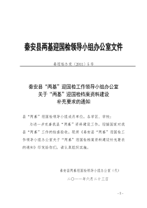 秦安县两基迎国检领导小组办公室文件