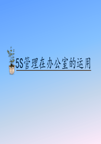 5S管理在办公室的运用