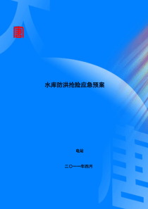 水电站水库、防洪度汛应急预案