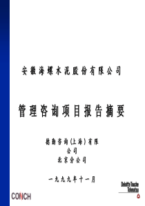 德勤-海螺水泥流程优化咨询报告