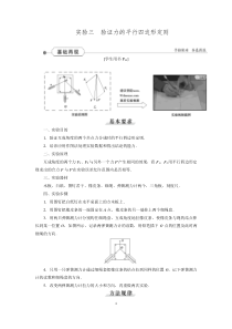 【实验优化演练优化方案】2016届高三物理大一轮复习讲义：实验三验证力的平行四边形定则