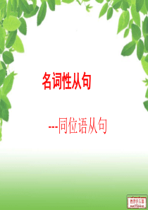 高中语法同位语从句