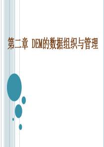 第二章 DEM的数据组织与管理