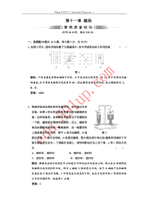 (创新方案,解析版,大纲人教版)第十一章-磁场-章末质量检测