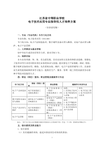 22中等职业教育电子技术应用专业指导性人才培养方案(征求意见稿)