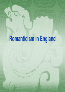 英国文学史SH2012-Part-V-Romanticism