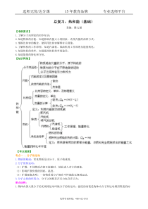 中考物理总复习：热和能(基础)知识讲解