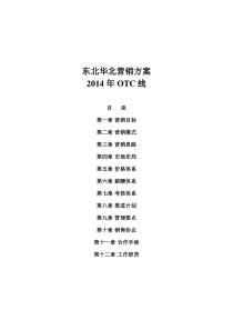 2014年东北、华北营销方案