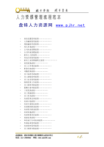 人力资源管理流程范本