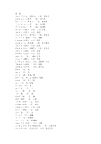 新版标准日本语初级上下单词表