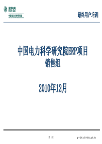 CEPRI_ERP_最终用户培训_讲师培训材料_项目相关v12