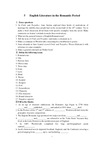 英国文学史及作品选读习题集(5)