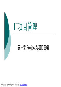 第1章 Microsoft project与项目管理