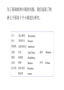 国外著名特色小镇研究