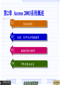 第2章--Access-2003系统概述