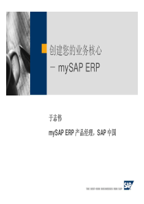 mySAP ERP 创建您的业务核心