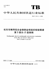 TBT321232009机车车辆用低合金铸钢金相组织检验图谱第3部分E型铸钢