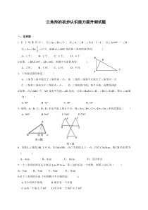 三角形的初步认识能力提升测试题