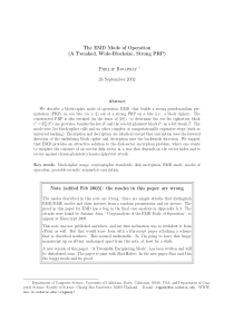 The EMD Mode of Operation (A Tweaked, Wide-Blocksi